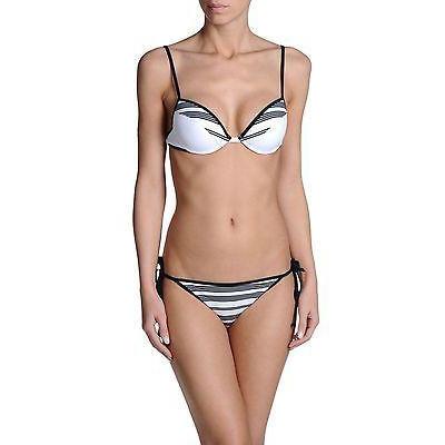 GIANFRANCO FERRE bikini swimsuit Italy black white padded underwire