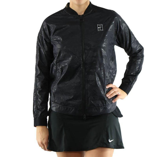 NIKE Court jacket for US OPEN water repellent tennis coat black rain