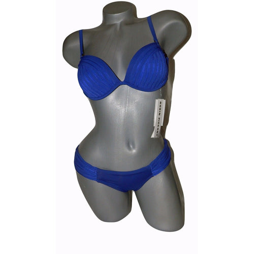 ROBIN PICCONE S swimsuit bikini 2PC cobalt blue padded ruched
