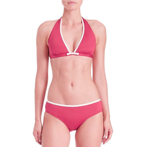 KATE SPADE swimsuit XS bikini 2PC halter poppy red pink set designer