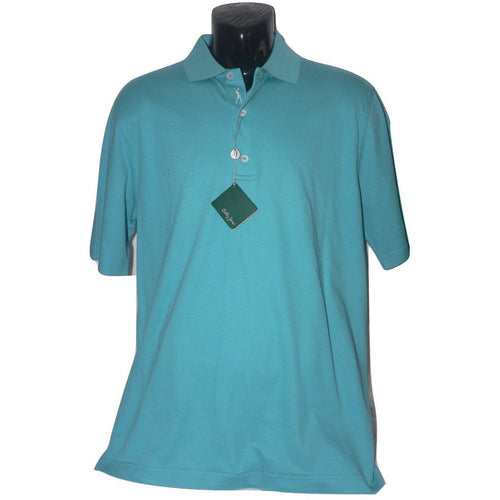 BOBBY JONES M Golf polo shirt men's green teal men's cotton