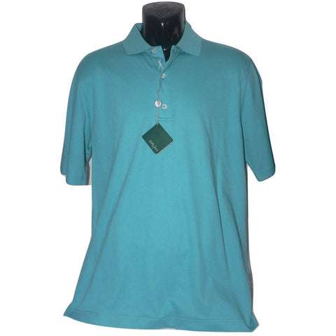 BOBBY JONES M Golf polo shirt men's green teal men's cotton - Jenifers Designer Closet