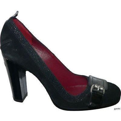 COSTUME NATIONAL suede pumps heels shoes $794 37 patent designer Italy