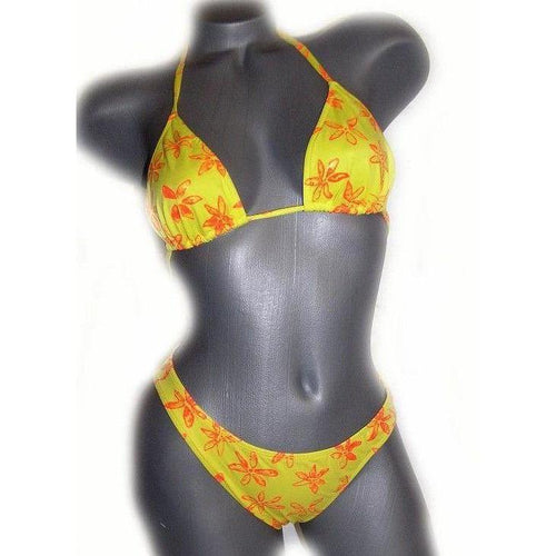 Sauvage California Bikini M swimsuit bright yellow orange