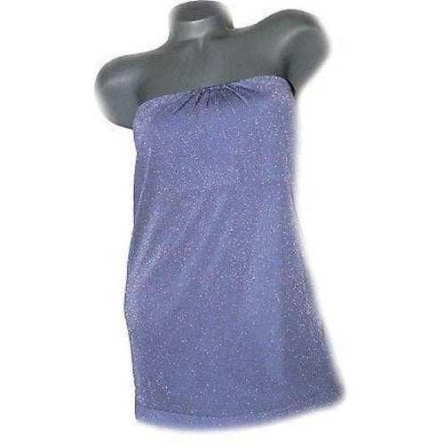 IISLI shimmer cocktail strapless top evening L tunic shimmery