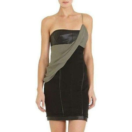 ALEXANDER WANG fitted runway dress with leather sash