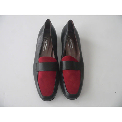 Handmade in Capri, Italy black red 38 shoes career loafers flats leather