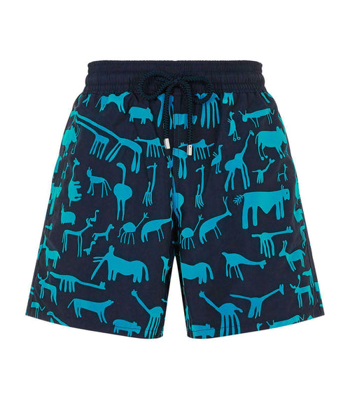 VILEBREQUIN XL (34-36) Moorea swim trunks men's shorts navy flocked