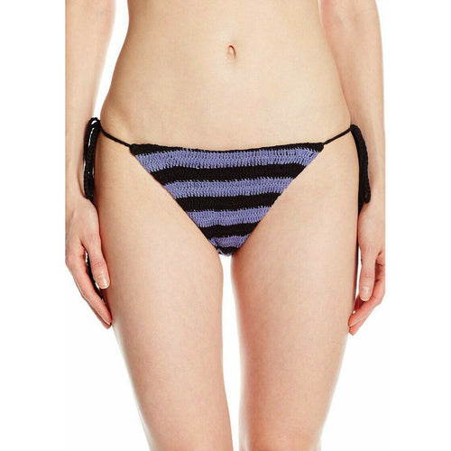 MARA HOFFMAN Swim M crochet bikini bottom only navy purple $150 swimsuit