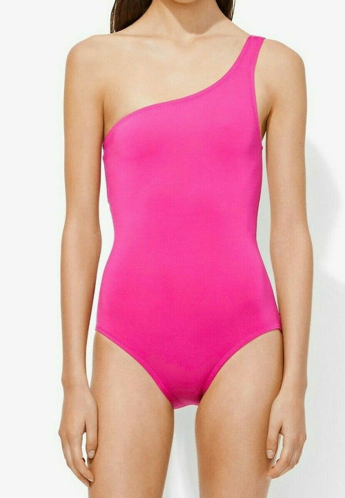 PROENZA SCHOULER M One Piece Swimsuit one shoulder hot pink maillot