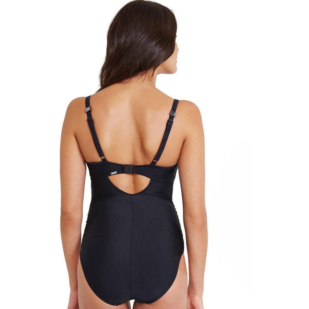 PANACHE Anya 36D bra-sized swimsuit underwire slimming black balconnet