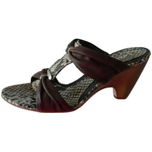 AQUATALIA by Marvin K. Italy 8.5 B shoes slides wedges sandals heels snake