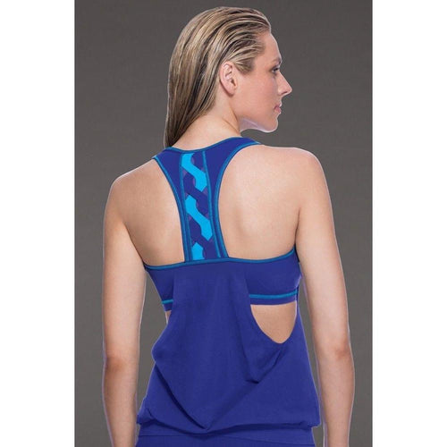 GOTTEX SPORT DNA Indigo 38 D-Cup Blouson Y-Back Tankini Top racerback