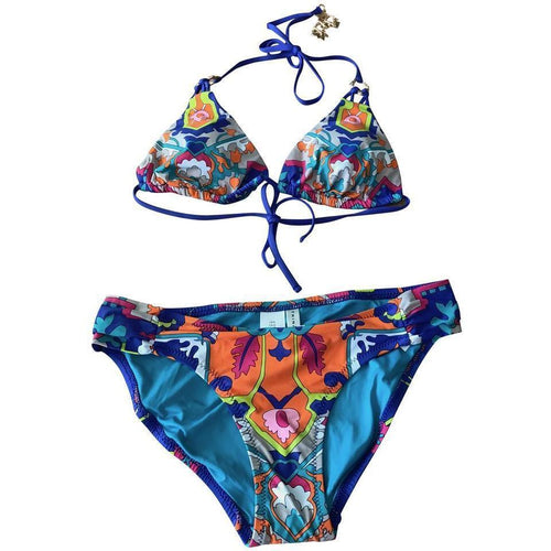 TRINA TURK Tapestry 6  2PC bikini set swimsuit bright colors bathing suit