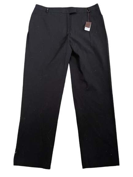 BALLY ladies pants 16/46 black biflex stretch slacks trousers casual flat