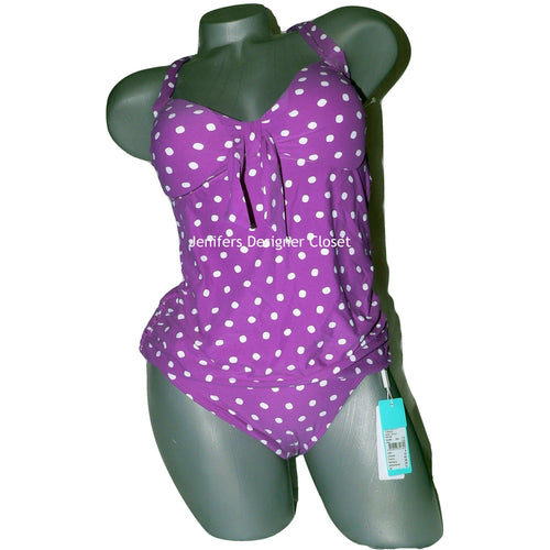 Anthropologie SEAFOLLY Australia US-8 Retro polka dot tankini swimsuit