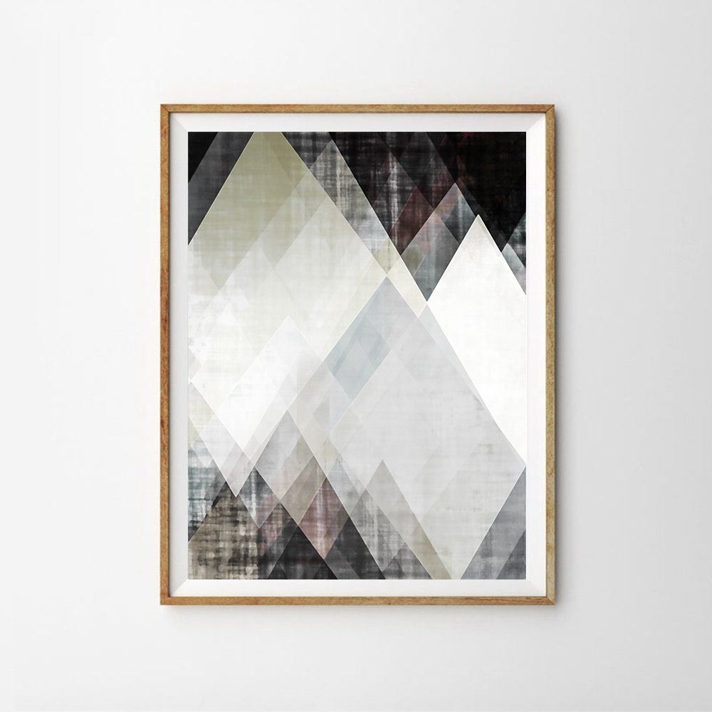 Nordic art, graphic art, abstract geometric print, wal – Amy Lighthall