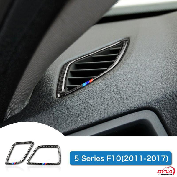 Kaufe 2PCS Auto Zentrale Konsole Klimaanlage CD Panel Dekorative Abdeckung  Trim Für BMW 5 Series E60 2008-10 Carbon Faser