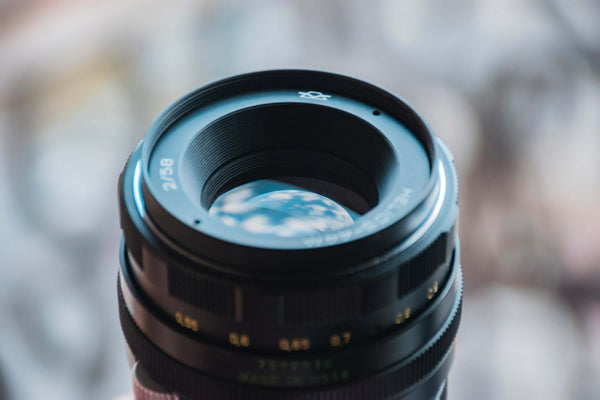 a close-up image of a macro lens