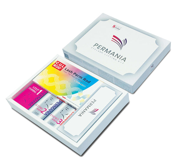  a Permania lash lift kit opened to show all of the supplies