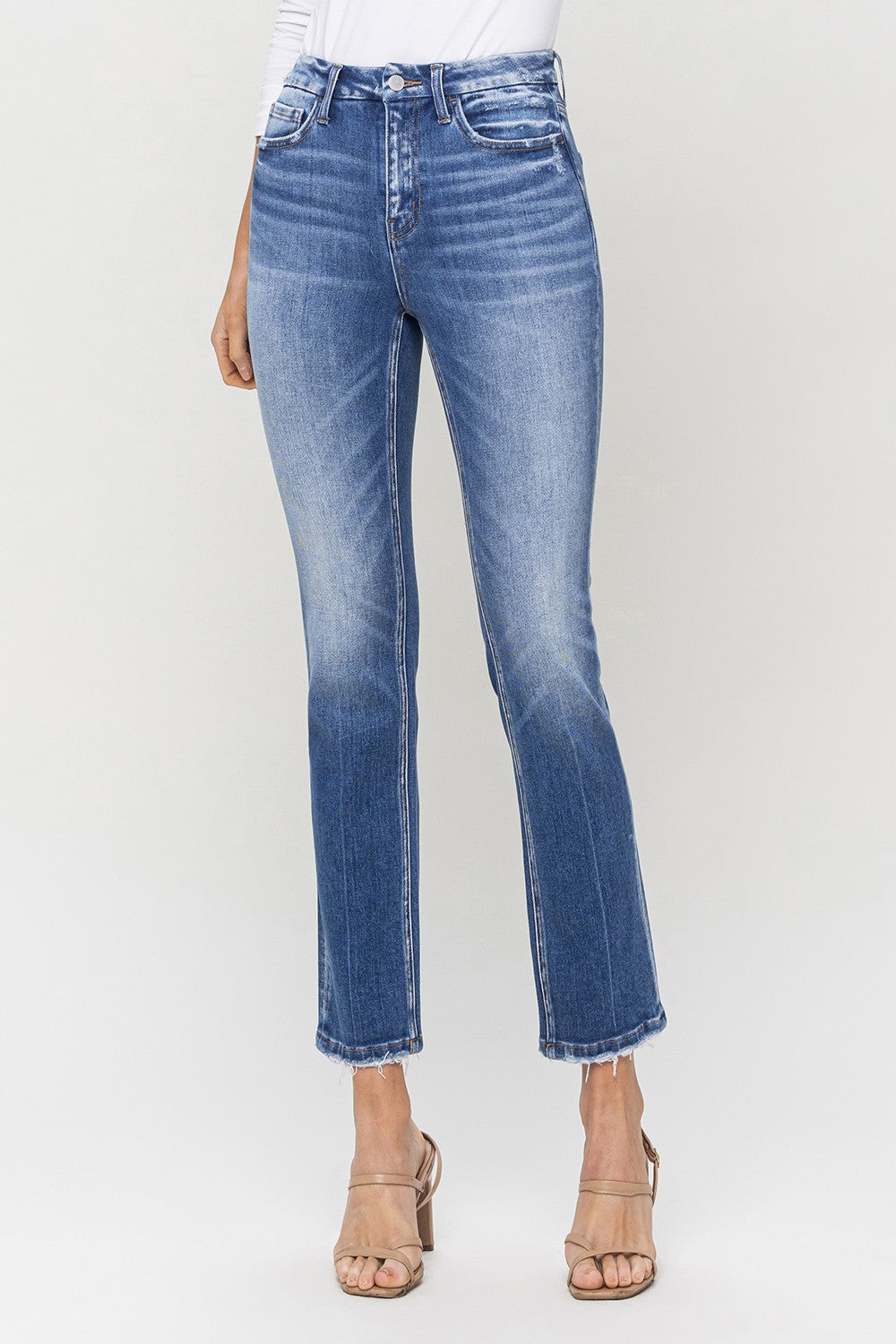 Luana High Rise Crop Straight Leg Pant