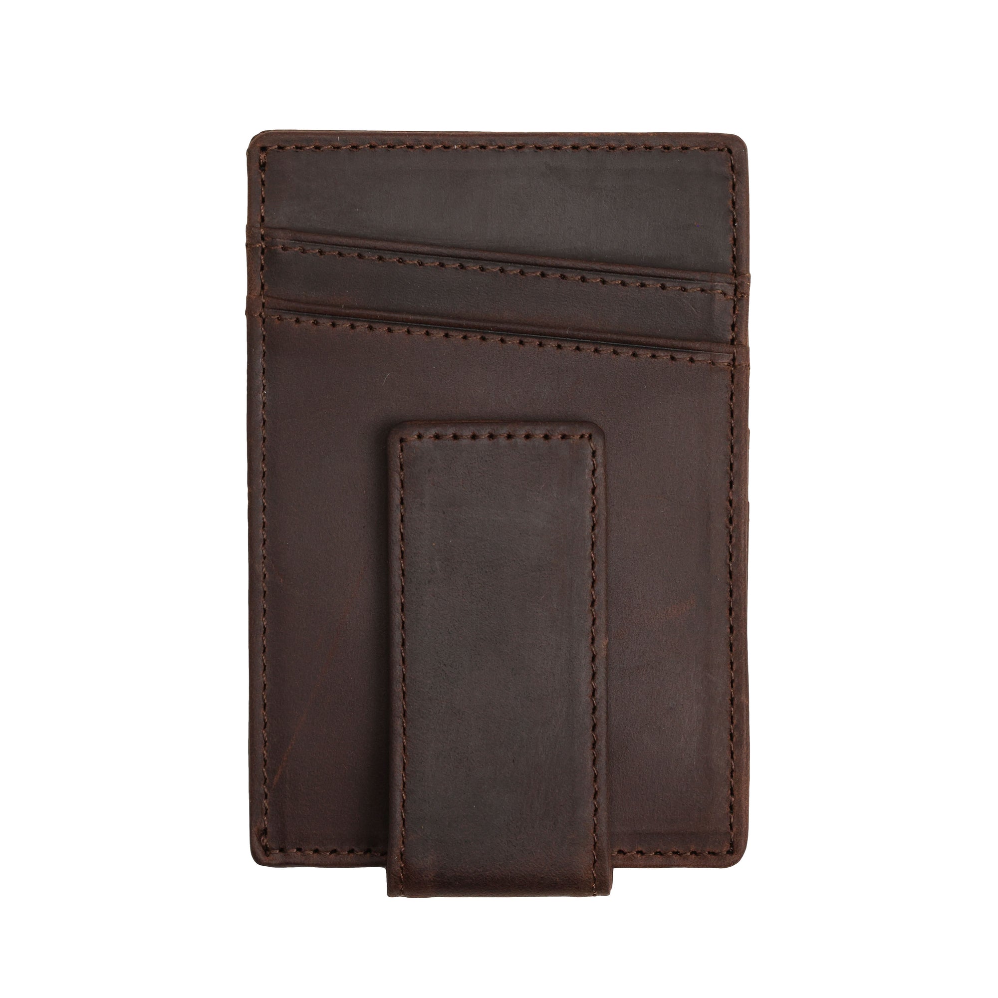 GENUINE LEATHER MAGNETIZED MONEY CLIP WALLET