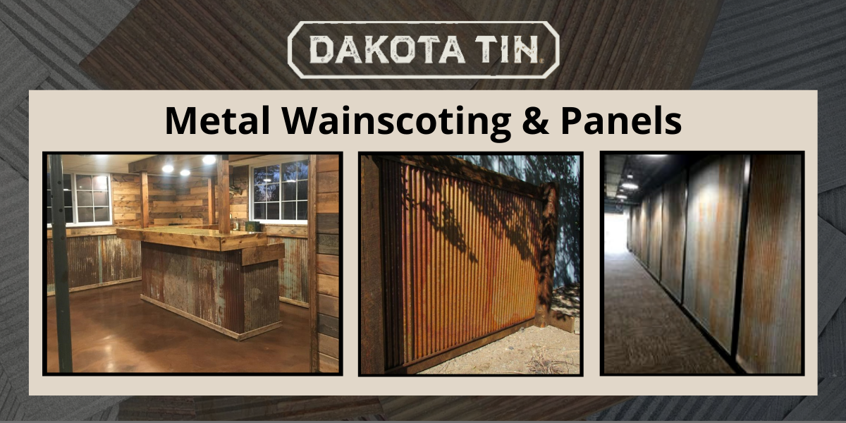  CeilingConnex Steel Corrugated Metal Wainscoting (Black) -  Metal Sheets, Metal Wall Panels - Dakota Tin : Tools & Home Improvement