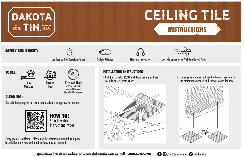 tin metal ceiling tile installation