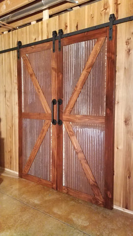 rusted metal barn door