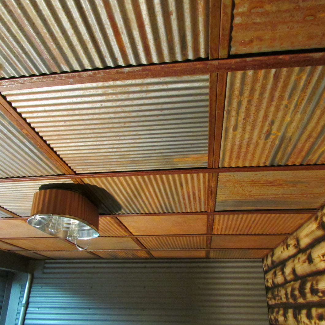 Corrugated Metal Ceiling Tiles Dakotatin By Rusher Products Llc