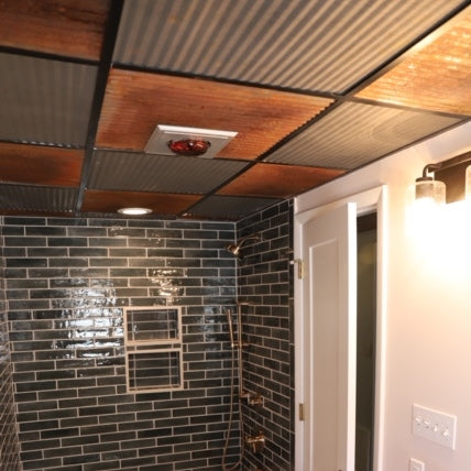 tin ceiling bathroom