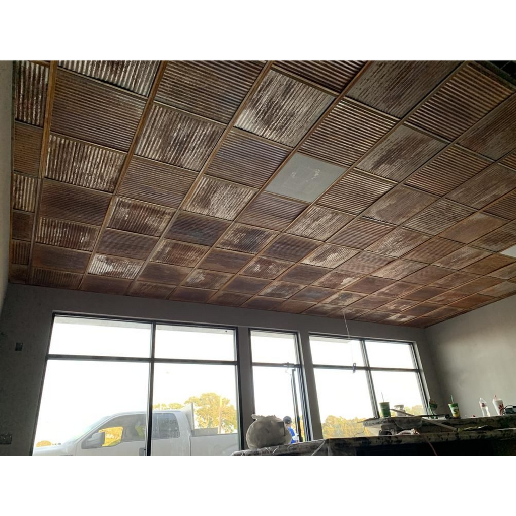 Corrugated Metal Ceiling Tiles – DakotaTin By Rusher Products, LLC
