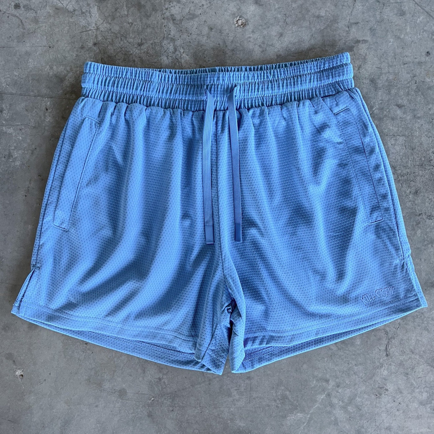 MUAY THAI SHORTS (MID THIGH CUT) - BLUE - Kill Crew