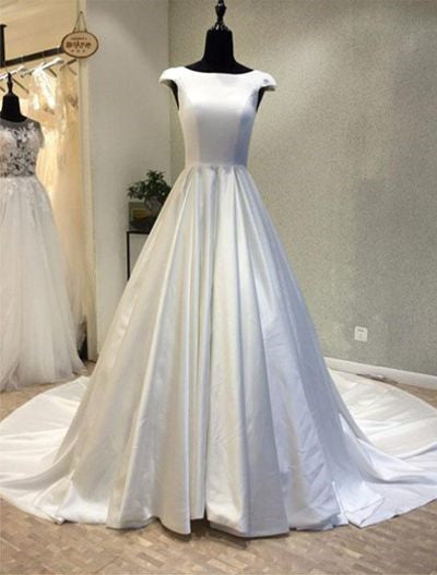 white satin bridal