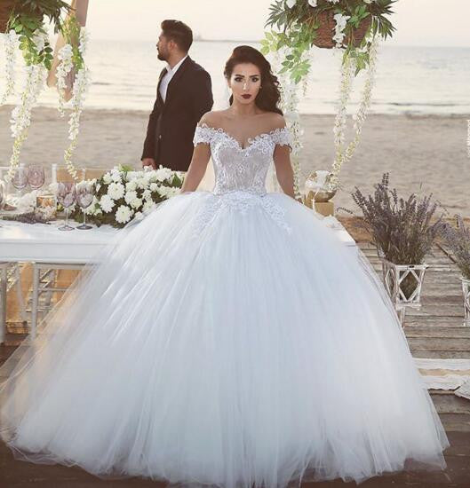 ball gown with lace