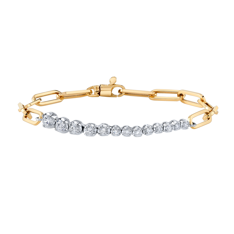 Ascending Diamonds on Chain Tennis Bracelet | Gabriela Artigas