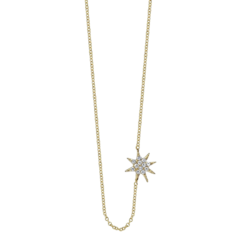 Single Star Necklace with White Pavé Diamonds | Gabriela Artigas