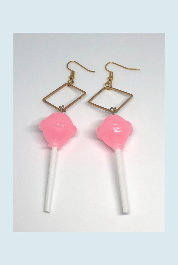 ☯Pink Lollipop Earrings☯