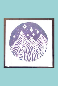 ☯Mountain Painted Small Flat Canvas☯