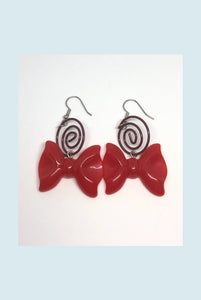 ☯Red Bow Earrings☯