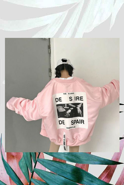 Baby Pink Bomber Jacket