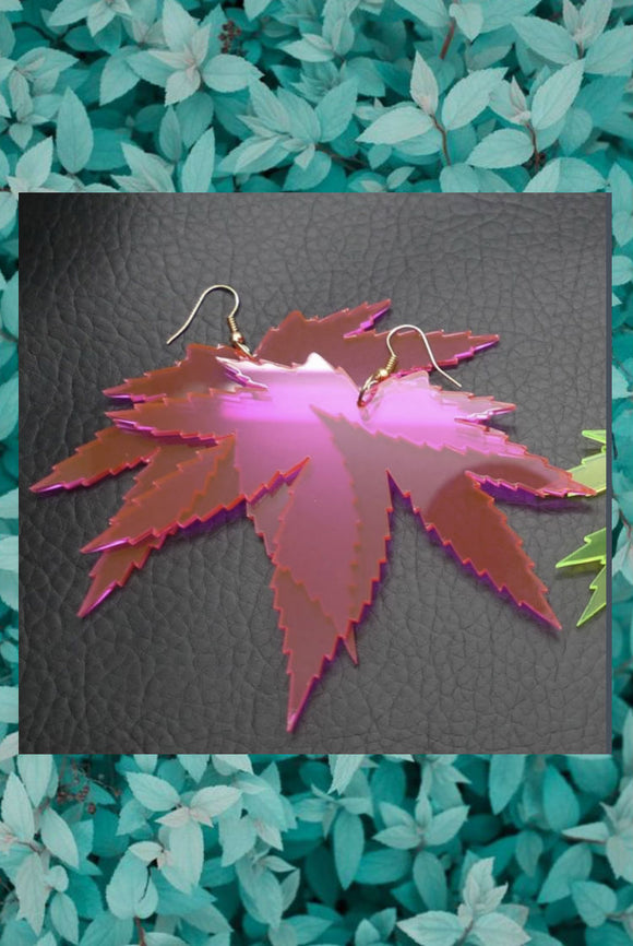 Maple Leaf Acrylic Earrings