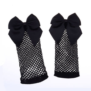 Fishnet Bow Socks