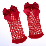 Fishnet Bow Socks