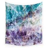 Turquoise & Purple Quartz Crystal Tapestry