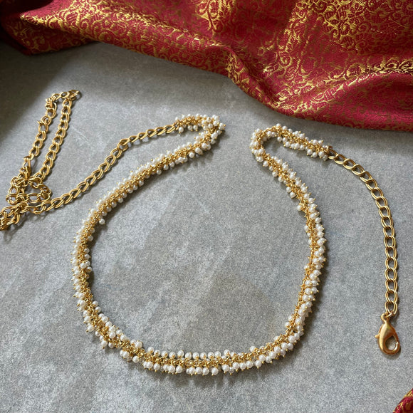 pearl hip chain