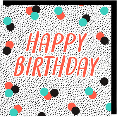 Dotty Happy Birthday Card - Paper Plane