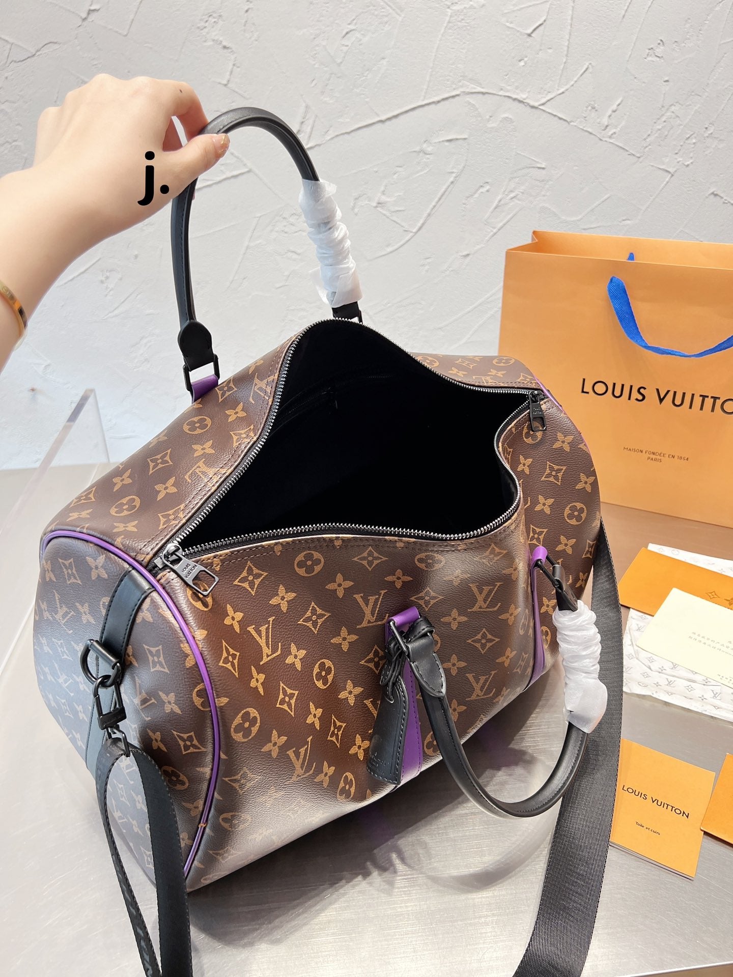 Louis Vuitton LV Women Leather Multicolor Luggage Travel Bags Tote Handbag