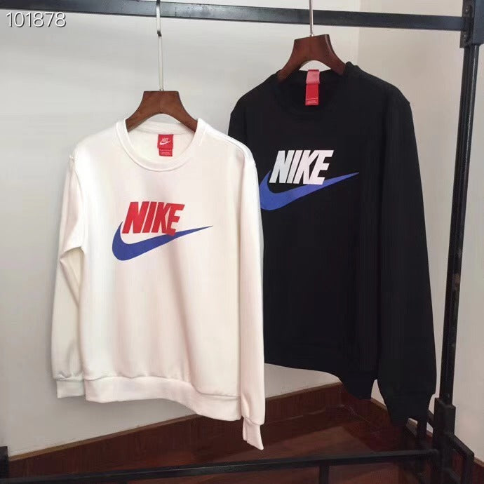 NIKE HOT SALE Round neck letters printed loose long sleeve sweater