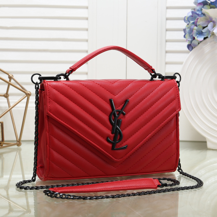 YSL Yves Saint Laurent Women Shopping Fashion Leather Chain Satchel Shoulder Bag Crossbody